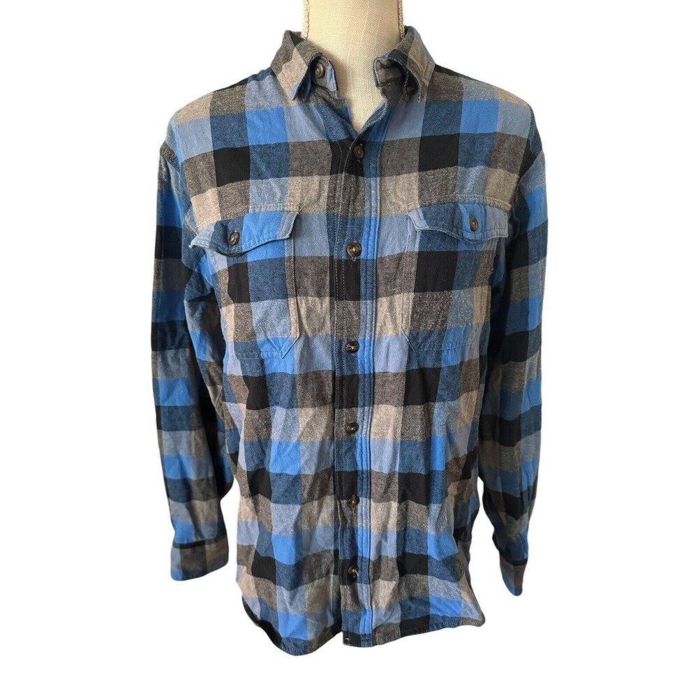 Red Head Brand Co. Blue Flannel Button‎ Down Size Medium